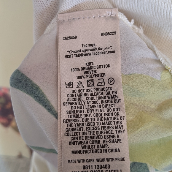 Ted Baker Natural Ciceli Floral Cardigan - Picture 7 of 10